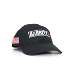 Hat, Black w/ Embroidered Logo and Flag