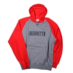 Sweatshirt, Hooded, Red and Grey with Barrett Logo